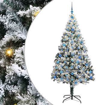 Árbol De Navidad Artificial 210 Cm Pvc Y Acero Y Plástico Vidaxl
