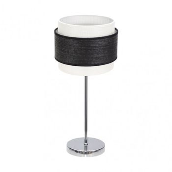 FABRILAMP Sobremesa bicolor modelo Myriam 1luz Cromo/Madera Negra