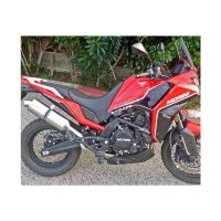 silenciador de escape moto morini x-cape 650 mass oval alto