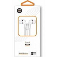 auriculares tech one tech eartech con cable usb-c para musica y llamadas con microfono reduccion de ruido y controles integrados blancos