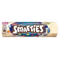 smarties white chocolate tube