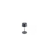 lampara de mesa led recargable y regulable gris oscuro olivia pro mini