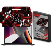protector de pantalla grizzglass hybridglass easy para macbook pro 16 m4 pro refuerzo 400