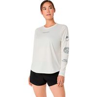 asics fujitrail logo camiseta de running mujeres-beige