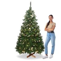 comet - arbol de navidad con luces led y pinas o110 x 210h 1200 ramas y 60 pinas