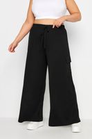 yours pantalon negro ancho cargo mujer curvy y tallas grandes yours