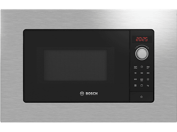 Microondas integrable - Bosch BEL623MS3, 800 W, 5 potencias, 20 l, Acero inoxidable