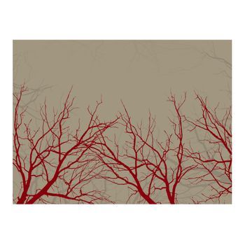 Papel Pintado 3d - Red-hot Branches (200x154 Cm)