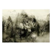 papel pintado 3d - mountain predator beige 200x140 cm