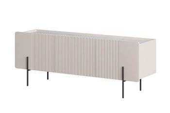 Mueble tv 2 puertas 1 cajón con pie metálico cachemir 150x57 cm