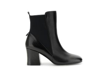 botines de piel napa con elástico black 38