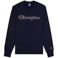 champion jersey felpa girocollo logo navy 214720 para hombre