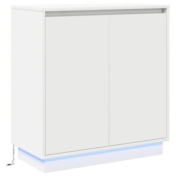Aparador Led Blanco 71 X 34,5 X 75 Cm Madera De Ingeniería Vidaxl