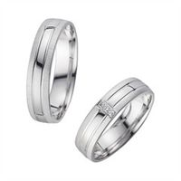 alianzas oro blanco con diamantes ancho 5 mm
