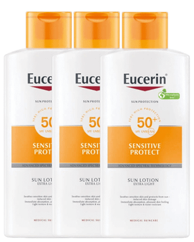 Eucerin Loción Solar Corporal Extra Light SPF50+ 3x400 ml