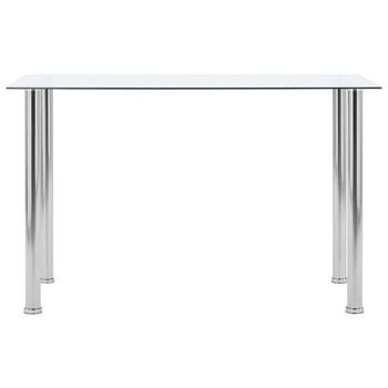 Mesa De Comedor | Mesa De Cena Vidrio Templado Transparente 120x60x75 Cm