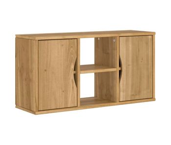 Mueble tv - mesa de tv madera maciza de pino 79x24x40 cm
