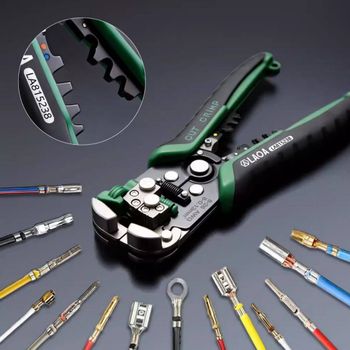 LAOA Alicates Profesionales Automáticos para Pelar Cables y Crimpar Terminales, Origen Taiwán