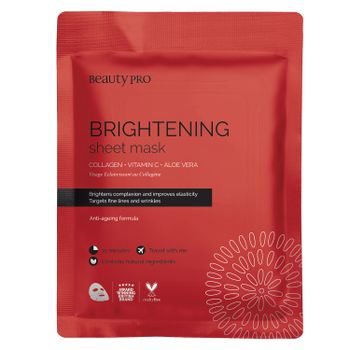 BeautyPro Brightening Collagen Sheet Mask with Vitamin C
