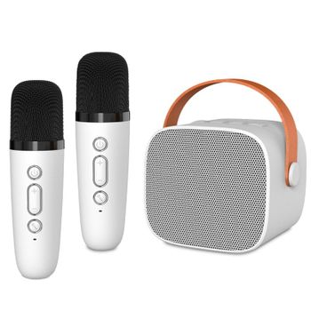 PcCom Essential Altavoz con Dos Micrófonos Blanco