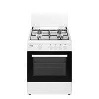 corbero ccsf60420bw cocina de gas butano 4 zonas  horno blanco