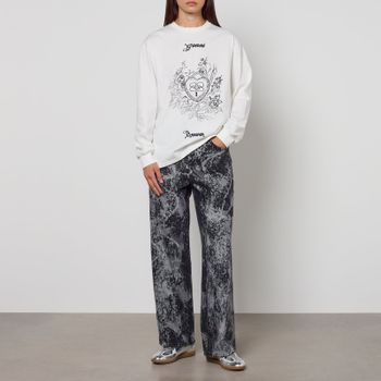 Ganni Charm Heavy Re-Cut Cotton-Jersey T-shirt - M