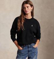 polo ralph lauren para mujer 211971697003 sudadera de felpa con cuello redondo negro m casual algodon