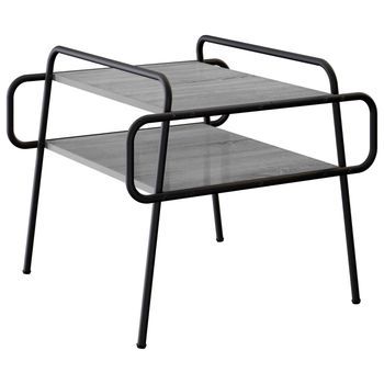 Mesa De Centro 50x50x51 Cm Acero - Gris