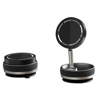 Soporte para teléfono con ventosa magnética ajustable 360° Soporte magnético portátil para teléfono de coche para móvile