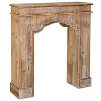 marco de chimenea de madera marron 100x29x110h cm