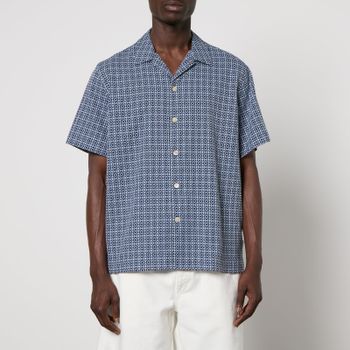 PS Paul Smith Boxy Pattern Jacquard Cotton Shirt - XL