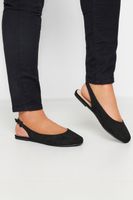 zapato plano destalonado antelina negra en ancho especial