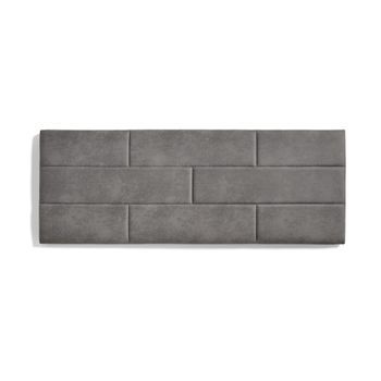 Cabecero De Cama 120 Muro Ladrillos Tela Antimanchas 152x57x5cm Gris