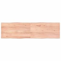 tablero mesa madera tratada borde natural marron 180x50x2-4cm vidaxl