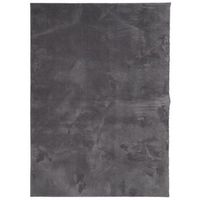 alfombra de dormitorio  felpudo  alfombra de pelo corto suave lavable huarte antracita 200x280cm