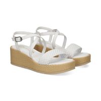 unisa sandalias con plataforma mujer - blanco talla 38