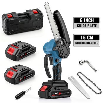 Sierra de Corte para Madera de 6 Pulgadas sin Escobillas, Motosierra Eléctrica de Jardín, Herramienta Eléctrica Inalámbrica para Batería Makita de 18V