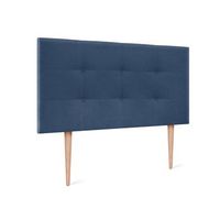 cabecero de tela aqualine capitone 95x115cm con patas camas 90 - azul
