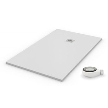 Plato De Ducha Natural Blanco - 80x210cm - Resina Con Cargas Minerales