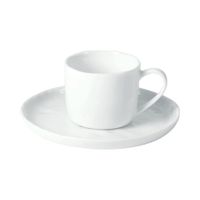 taza pequena de porcelana blanca