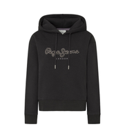 pepe jeans para mujer pl581459 sudadera con capucha frida negro xs casual algodon sostenible