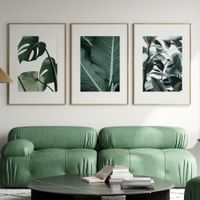 set de 3 cuadros 203 marco premium chapado en roble 30x40 cm