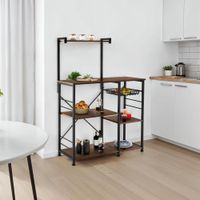 estanteria cocina estilo industrial 90x40x1315 cm madera clara