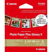 papel fotografico canon plus glossy ii pp-201 89x89 mm 265 gm 20 hojas alto brillo