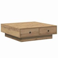 mesa de cafe roble artisan 90 x 90 x 28 cm madera de ingenieria vidaxl