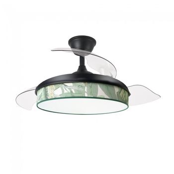 Ventilador led aspas plegables moda mini hoja verde (72w)