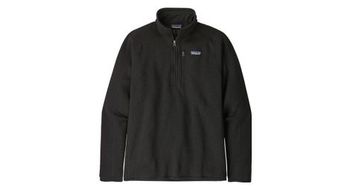 Patagonia better sweater 1 4 zip hombre vellon negro l
