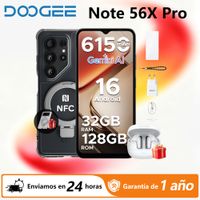 telefono inteligente doogee note56x pro edicion vip android 16 gemini ai bateria de 6150 mah 32 gb de ram 428 128 gb de rom pantalla de 656 telefono movil con soporte widevine l1