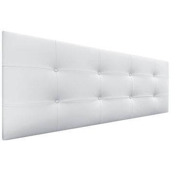 Cabecero De Polipiel Capitoné 145x60cm Camas 135/140 - Blanco