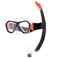 aqua sport - set snorkel junior mascara con tubo  7 anos cristal templado anti vaho sin silicona antisalpicaduras mascara para principiantes